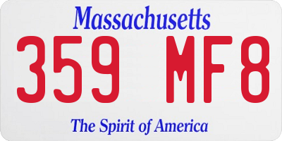 MA license plate 359MF8