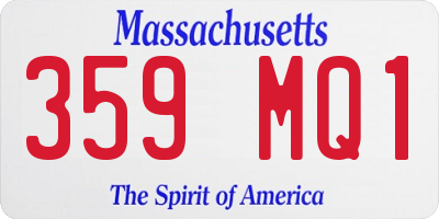 MA license plate 359MQ1