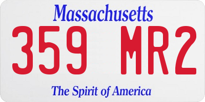 MA license plate 359MR2
