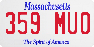 MA license plate 359MU0