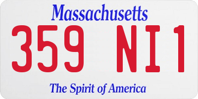 MA license plate 359NI1