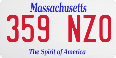 MA license plate 359NZ0