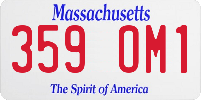 MA license plate 359OM1