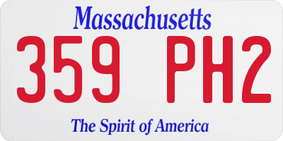 MA license plate 359PH2