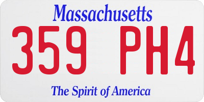 MA license plate 359PH4