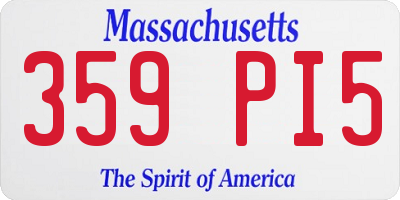 MA license plate 359PI5