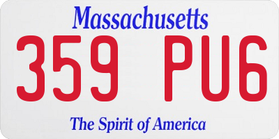 MA license plate 359PU6