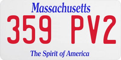 MA license plate 359PV2