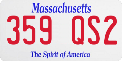 MA license plate 359QS2
