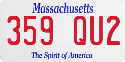 MA license plate 359QU2