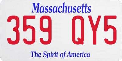 MA license plate 359QY5