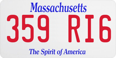 MA license plate 359RI6