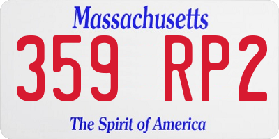 MA license plate 359RP2