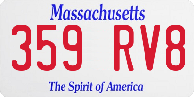 MA license plate 359RV8