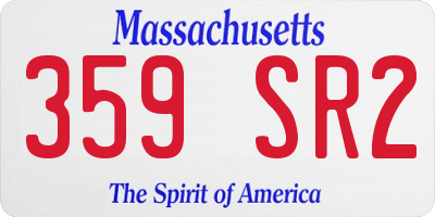 MA license plate 359SR2