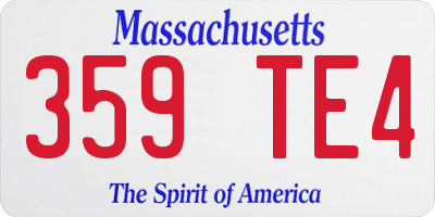 MA license plate 359TE4