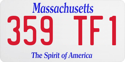 MA license plate 359TF1