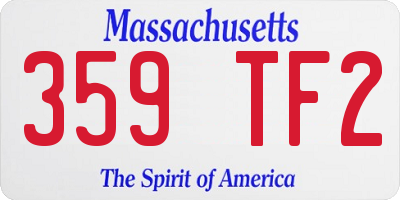 MA license plate 359TF2