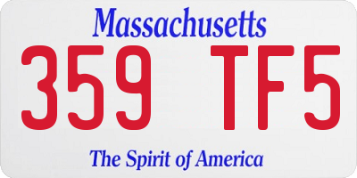 MA license plate 359TF5