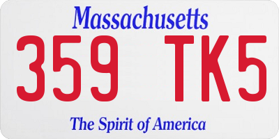 MA license plate 359TK5