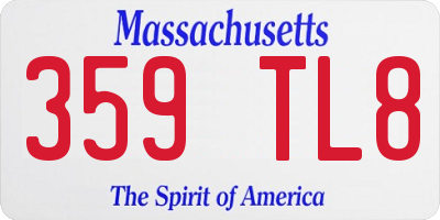 MA license plate 359TL8