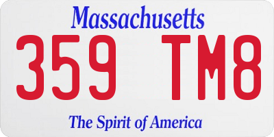 MA license plate 359TM8