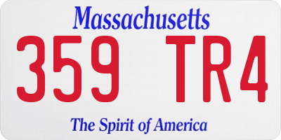 MA license plate 359TR4