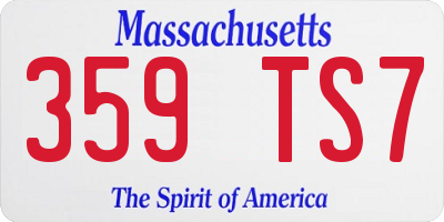 MA license plate 359TS7
