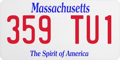 MA license plate 359TU1