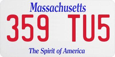 MA license plate 359TU5