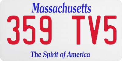MA license plate 359TV5