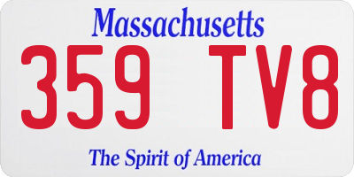 MA license plate 359TV8