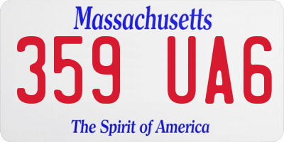MA license plate 359UA6