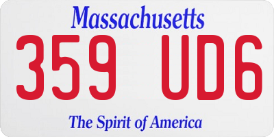 MA license plate 359UD6