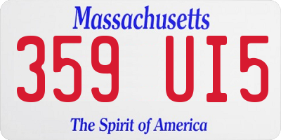 MA license plate 359UI5