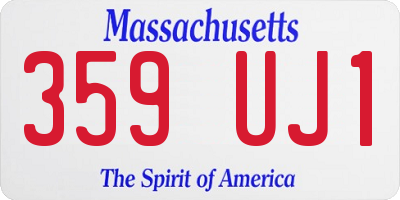 MA license plate 359UJ1