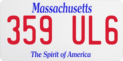 MA license plate 359UL6