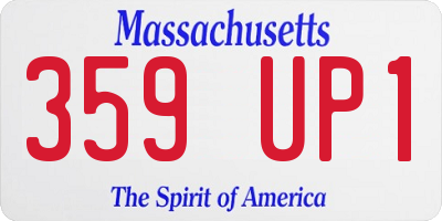 MA license plate 359UP1