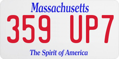 MA license plate 359UP7