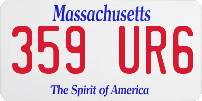 MA license plate 359UR6