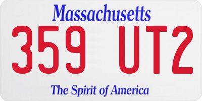 MA license plate 359UT2