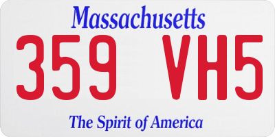 MA license plate 359VH5