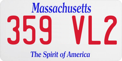 MA license plate 359VL2