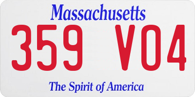 MA license plate 359VO4