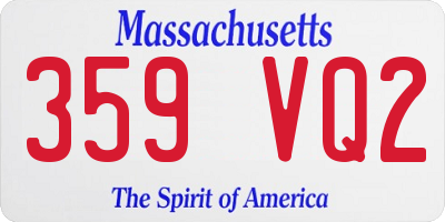 MA license plate 359VQ2