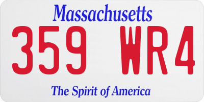 MA license plate 359WR4