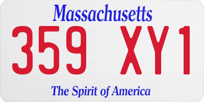 MA license plate 359XY1
