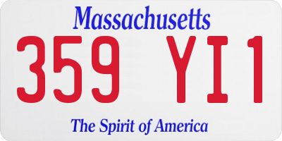 MA license plate 359YI1