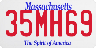 MA license plate 35MH69