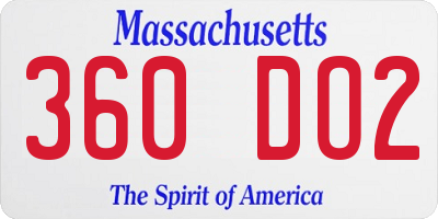 MA license plate 360DO2